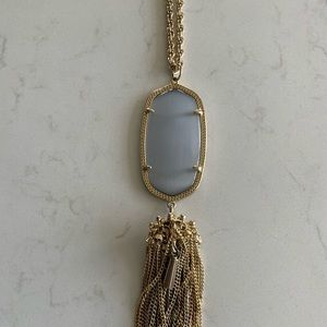 Kendra Scott Gold Necklace with Grey Stone